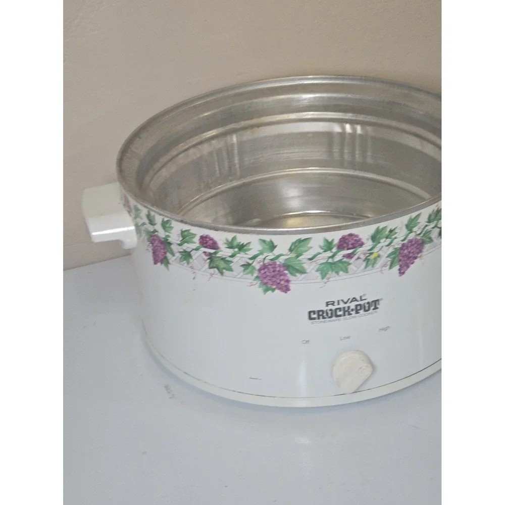 Vtg Rival Crock Pot Replacement Heating Base Shell 5 Qt Model 3355 Grapevine